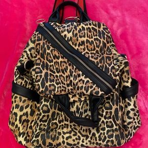 Leopard backpack purse